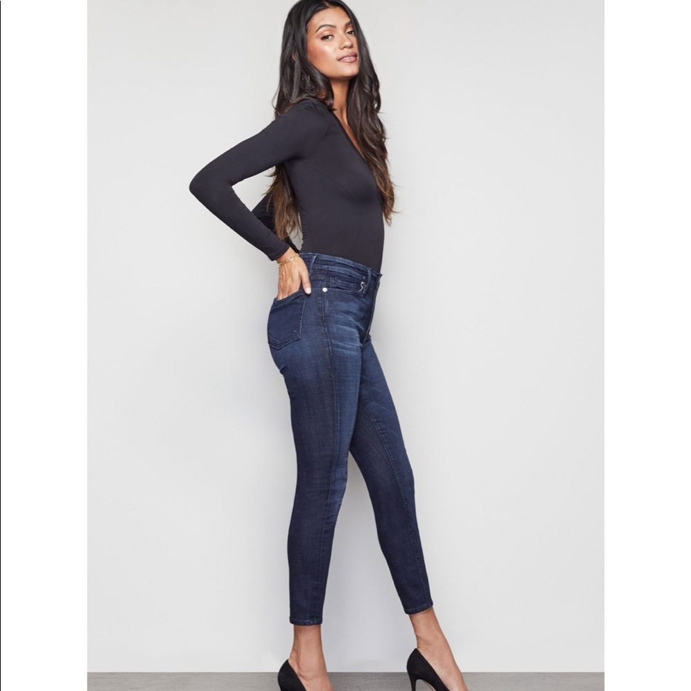 Good American Good Waist Crop Blue 025 Size 2/26
